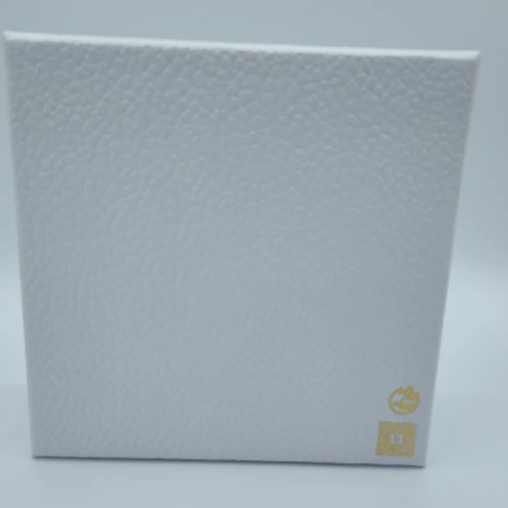 Dior Textured White Gift Box & Card Gold Logo 5x5 Hard Box Case Packaging NWOT